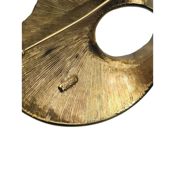 1980s Monet Modernist Brooch Oversized Large Fluid Womens Vintage Pin - Picture 6 of 7